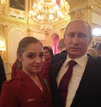 Алия Мустафина и президент России Владимир Путин